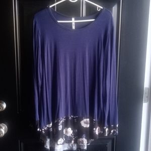 Navy Blue Long Sleeve Tunic